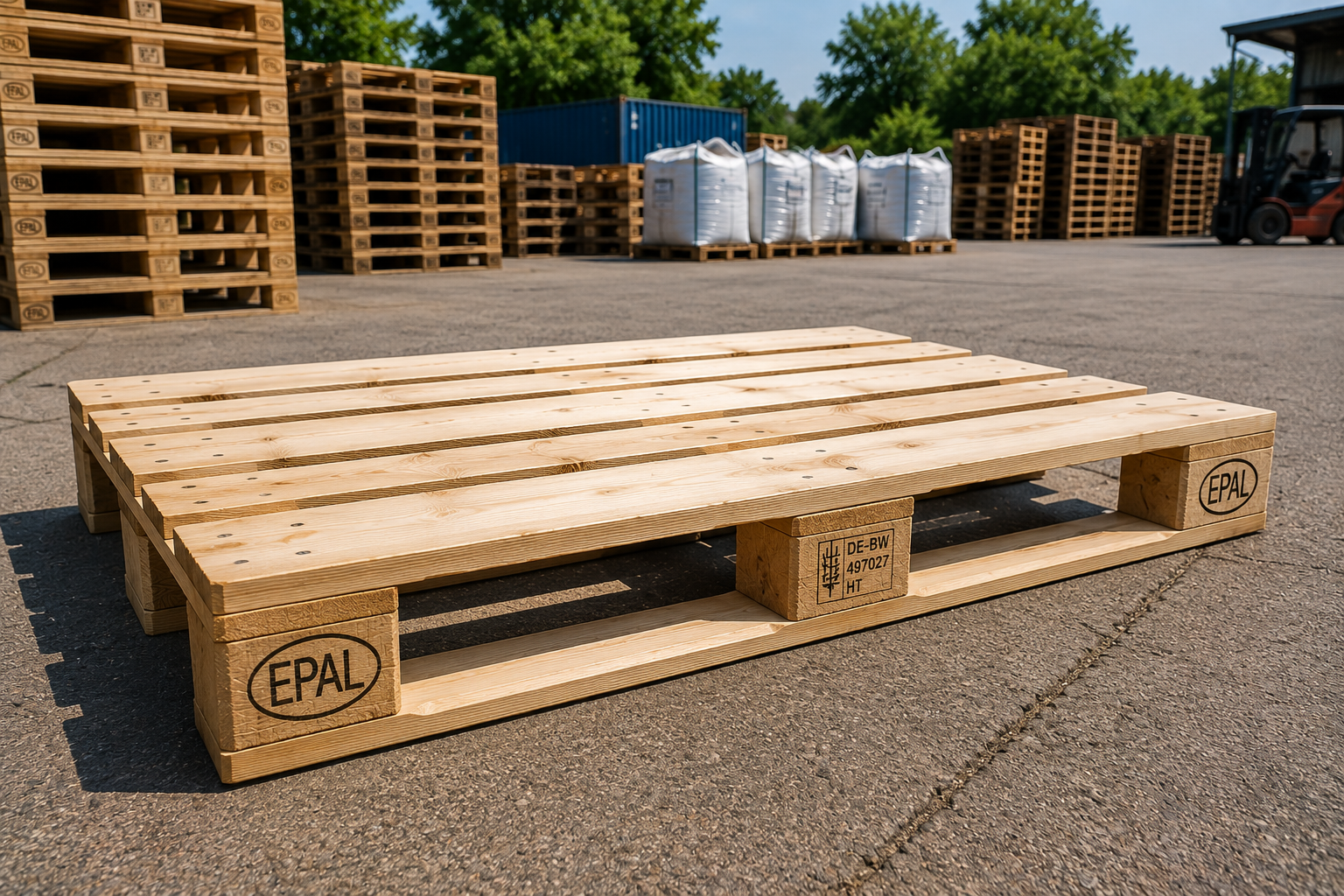 EPAL Euro pallets for export and warehouse storage