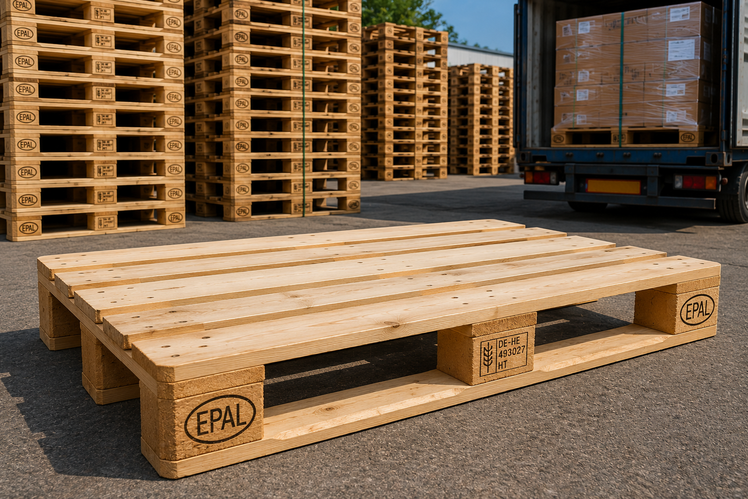 Heavy duty wooden pallets for industrial and export applications
